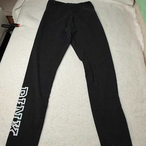 PINK Victoria Secret Women's Grey High Waisted Leggings Sz M Casual Activewear - Picture 7 of 7